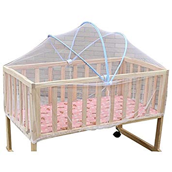 TOOGOO(R) Summer White Safe Baby Mosquito Nets Cradle Bed Canopy Mosquito Net Toddler's Crib Cot...