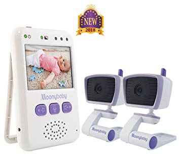 MoonyBaby EasyCarry Video Baby Monitor, 2 Cameras Pack, 【Special Offers Today!!】Pocket-Size Full Color...