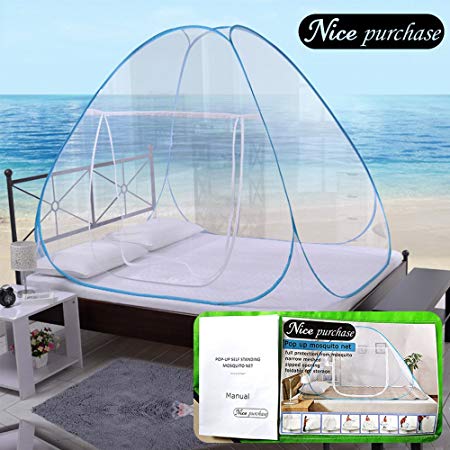 New Portable Folding Mosquito Net Tent Freestand Bed 1/2 Openings
