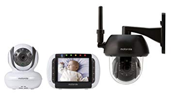 Motorola FOCUS360 Remote Wireless Indoor/Outdoor Video Baby Monitor with 3.5-Inch Color LCD Screen