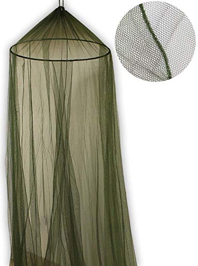 Mosquito Bed Net w/ Hanging Ring - Olive Green