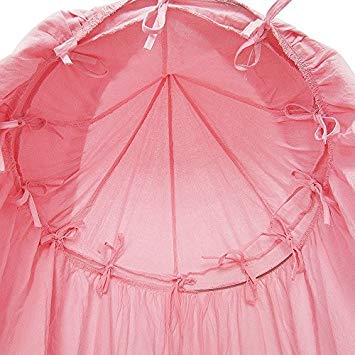 JJlover Canopy Bed For Girls Kids Toddlers Babies Round Bed Curtains Bedroom Tent Net Decoration 94.9...