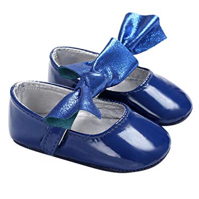 Dainzuy Newborn Infant Kids Girls Bowknot Sole Crib Toddler Shoes