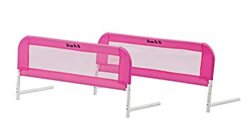 Dream On Me Mesh Bed Rails Pink Small 2 Count