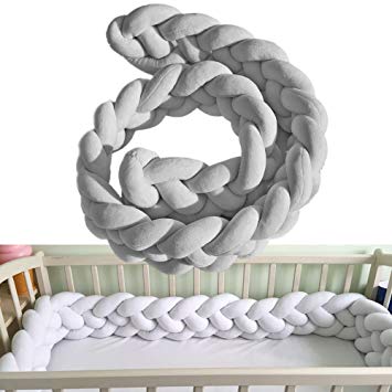 Baby Crib Bumpers 3-ply Braids Wide Protective Snake Pillow Home Decoration 39